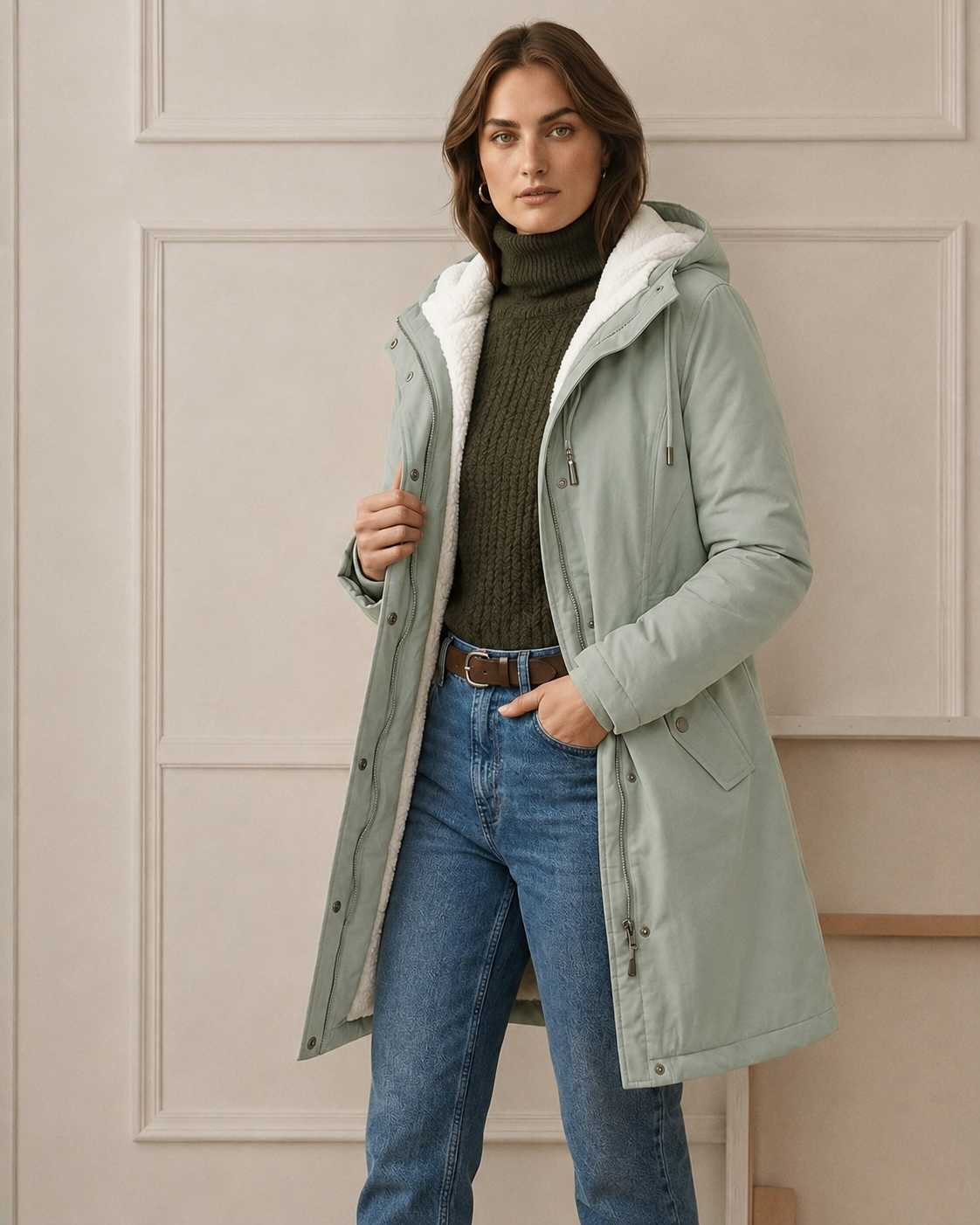 MOREAU LYON | PARKA D'HIVER DOUBLÉE EN POLAIRE POUR FEMMES