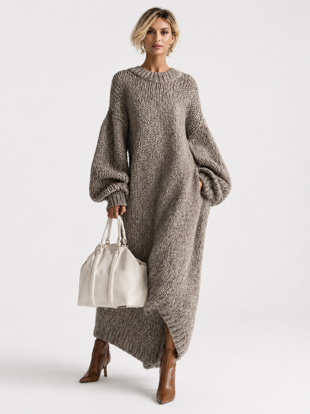 MOREAU LYON | ROBE MAXI TEXTURÉE OVERSIZED POUR FEMMES