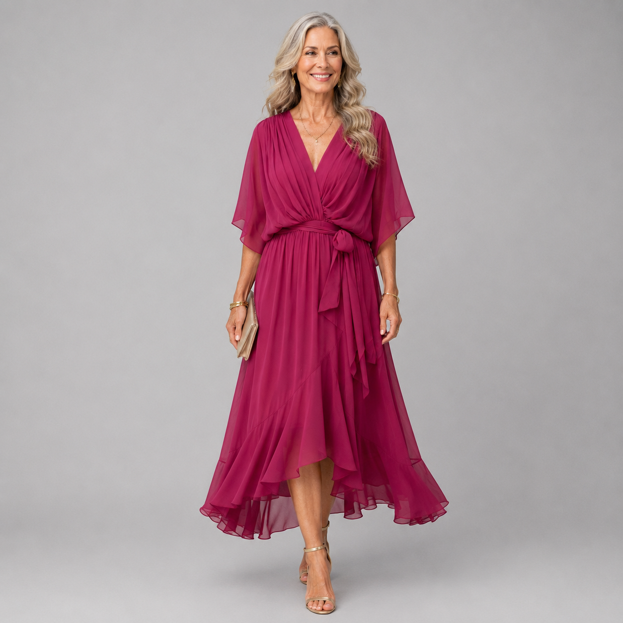 MOREAU LYON | ROBE MAXI DRAPÉE ÉLÉGANTE POUR FEMMES