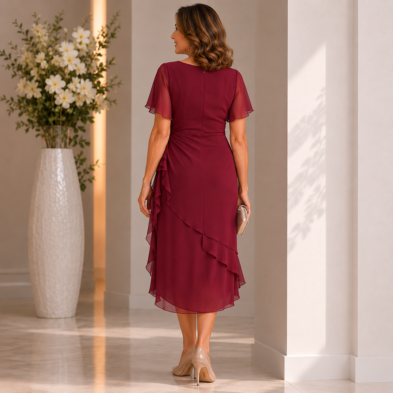 MOREAU LYON | ROBE MIDI FORMEL POUR FEMME