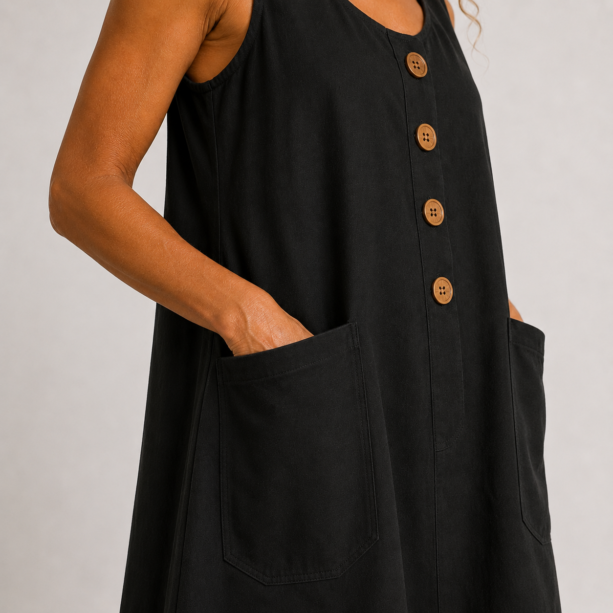 MOREAU LYON | ROBE MIDI À BOUTON FLUIDE POUR FEMMES