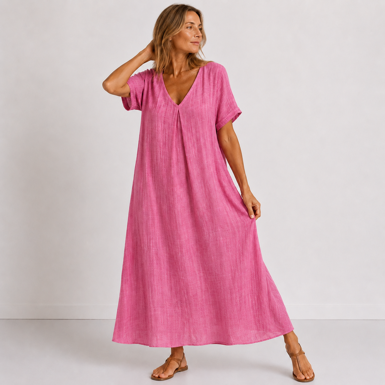 MOREAU LYON | CLASSIQUE ROBE À COL EN V POUR FEMMES