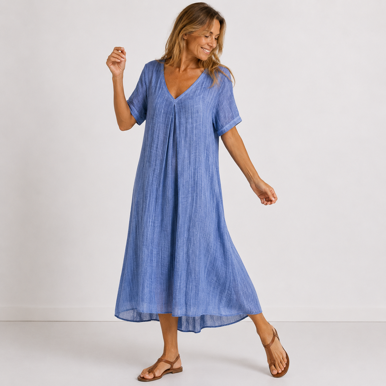 MOREAU LYON | CLASSIQUE ROBE À COL EN V POUR FEMMES