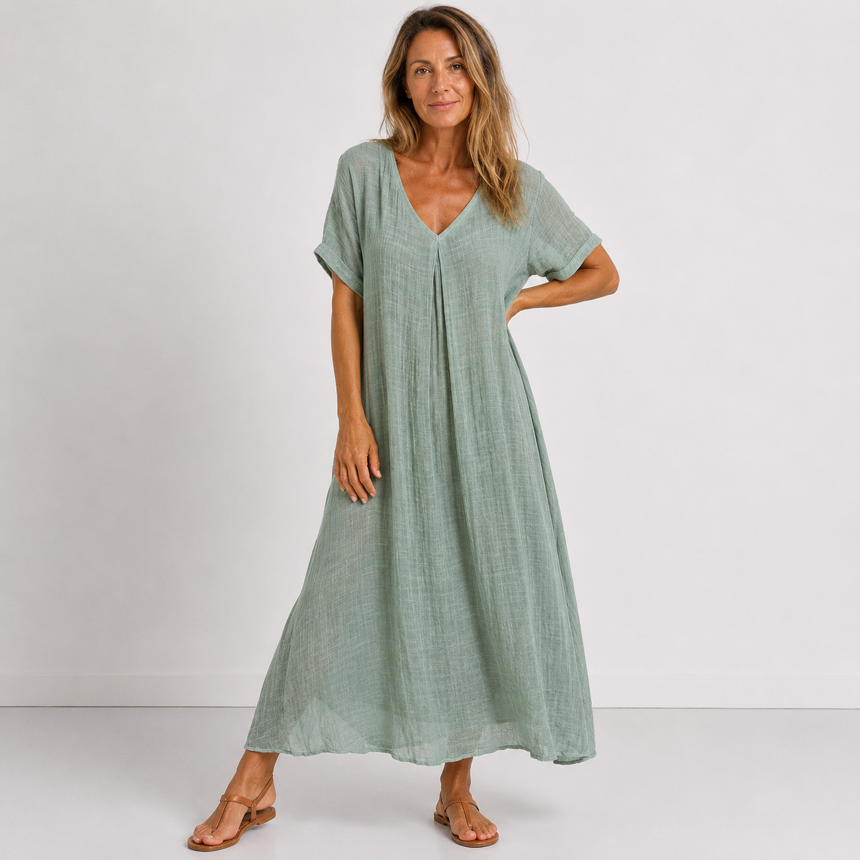 MOREAU LYON | CLASSIQUE ROBE À COL EN V POUR FEMMES