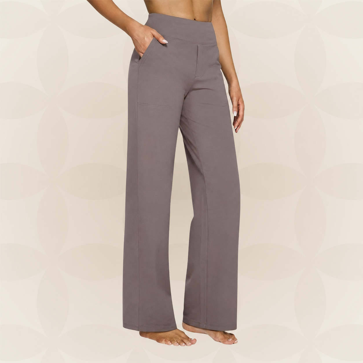 MOREAU LYON | PANTALON ÉLASTIQUE HAUT À LA TAILLE POUR FEMMES