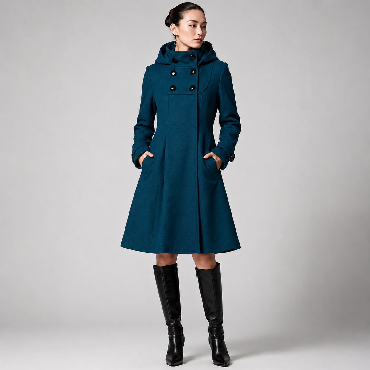 MOREAU LYON | MANTEAU STRUCTURÉ À CAPUCHE POUR FEMMES