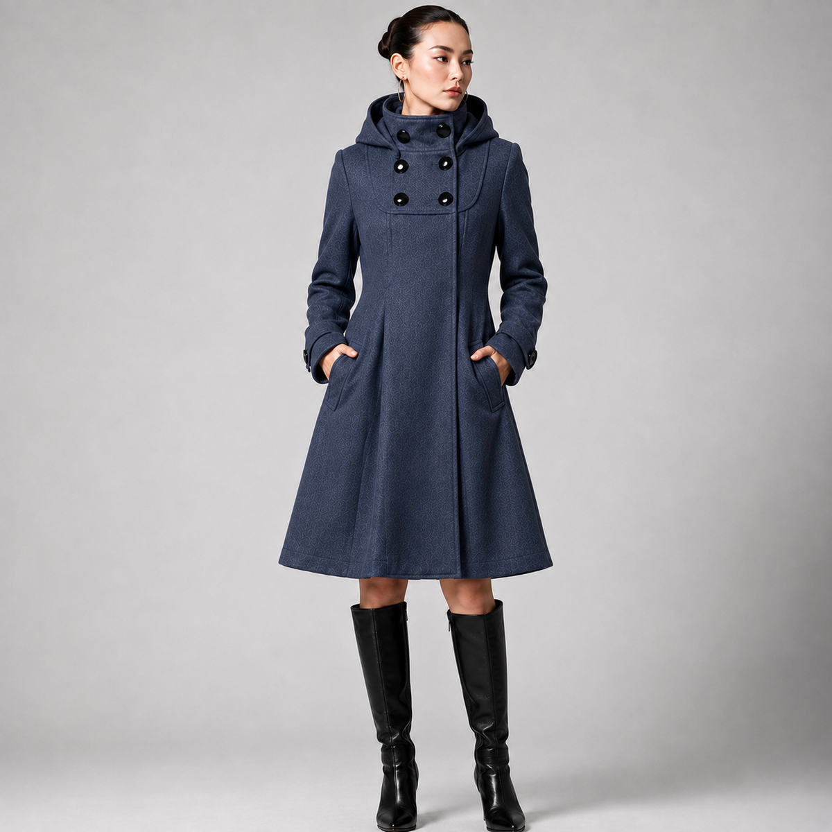 MOREAU LYON | MANTEAU STRUCTURÉ À CAPUCHE POUR FEMMES