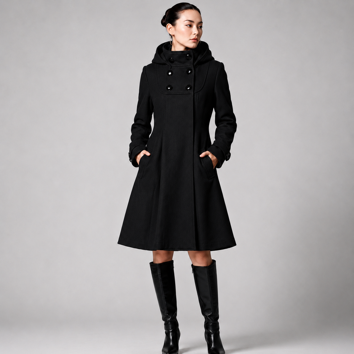 MOREAU LYON | MANTEAU STRUCTURÉ À CAPUCHE POUR FEMMES