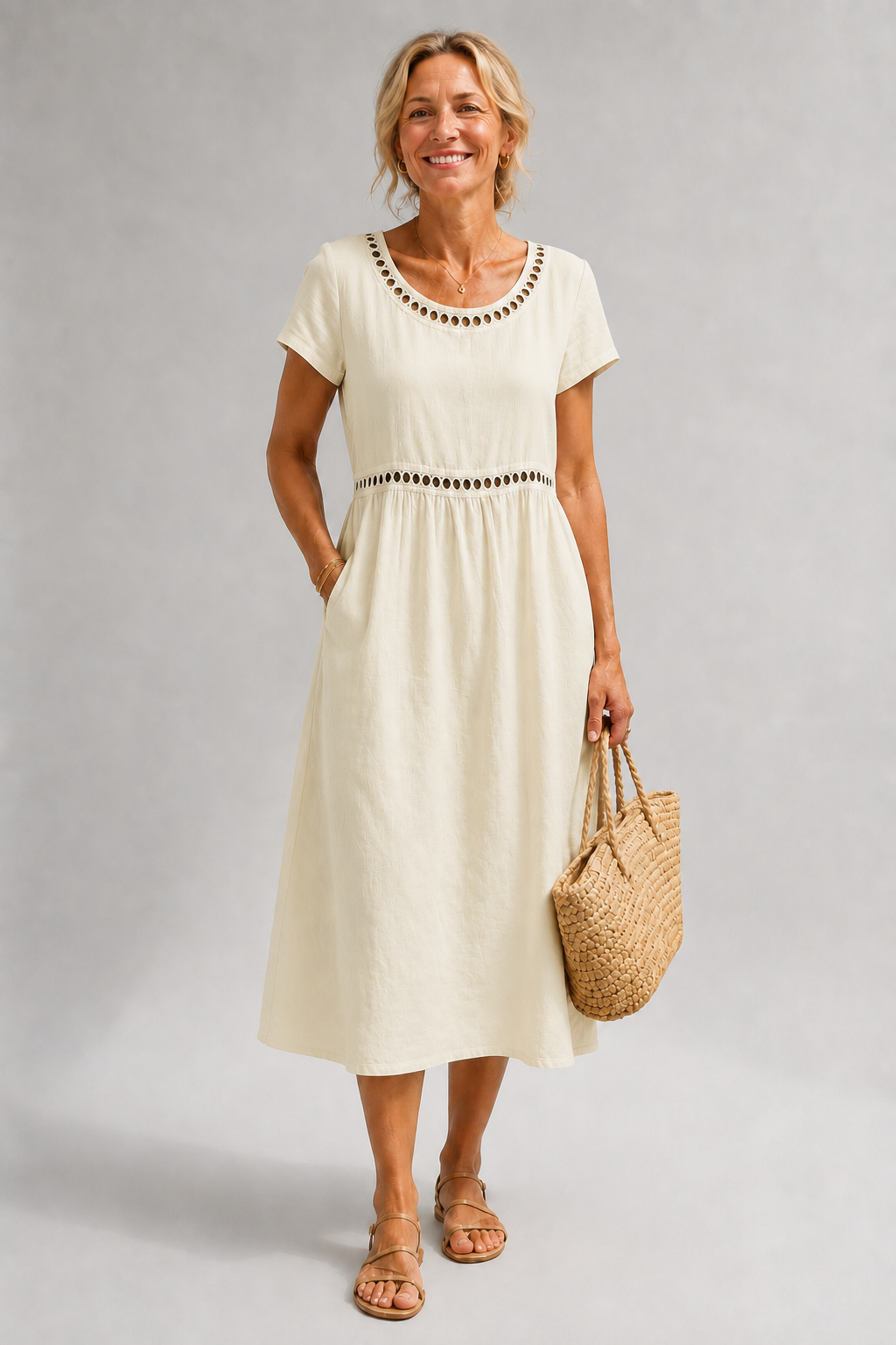 MOREAU LYON | MODERNE ROBE MIDI BRODÉE POUR FEMMES
