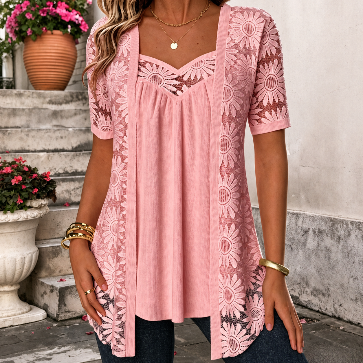 MOREAU LYON | BLOUSE À DENTELLE POUR FEMMES