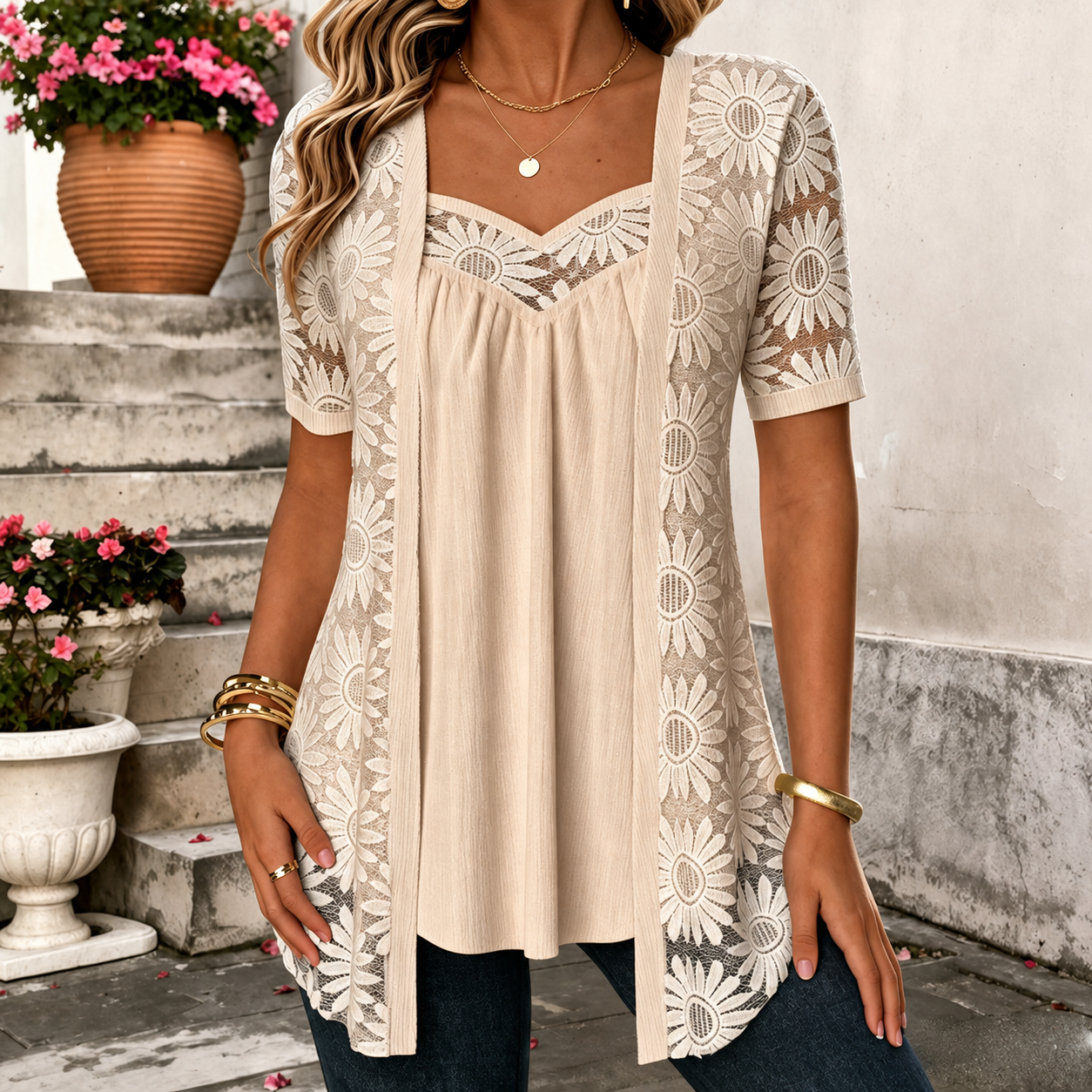 MOREAU LYON | BLOUSE À DENTELLE POUR FEMMES