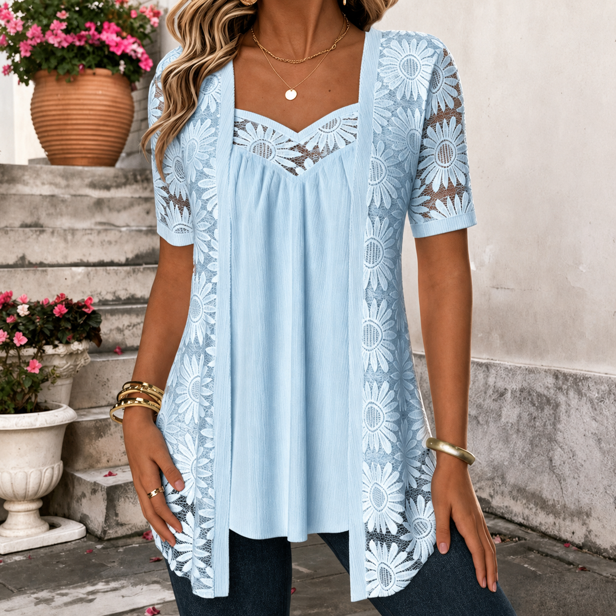 MOREAU LYON | BLOUSE À DENTELLE POUR FEMMES