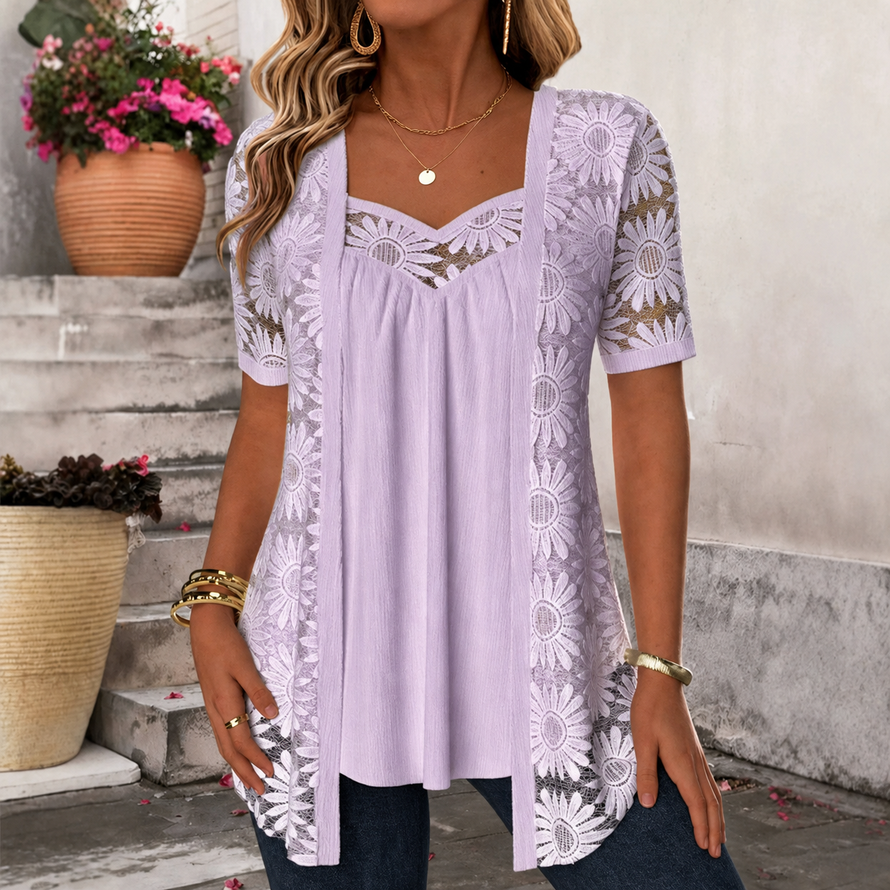 MOREAU LYON | BLOUSE À DENTELLE POUR FEMMES