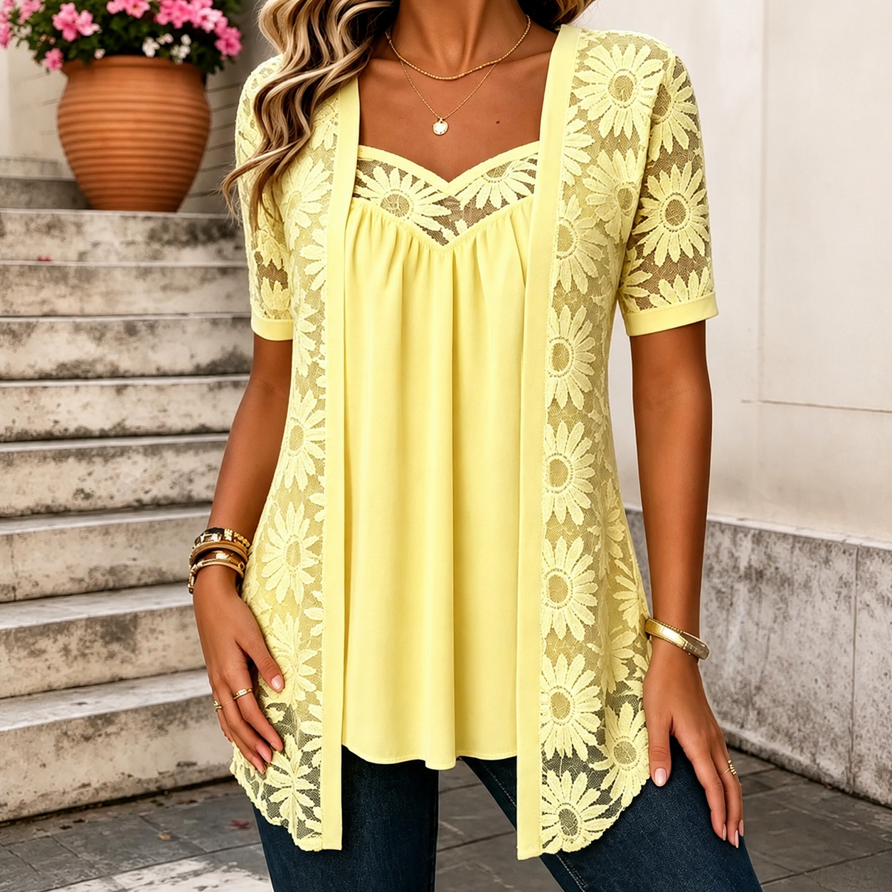 MOREAU LYON | BLOUSE À DENTELLE POUR FEMMES