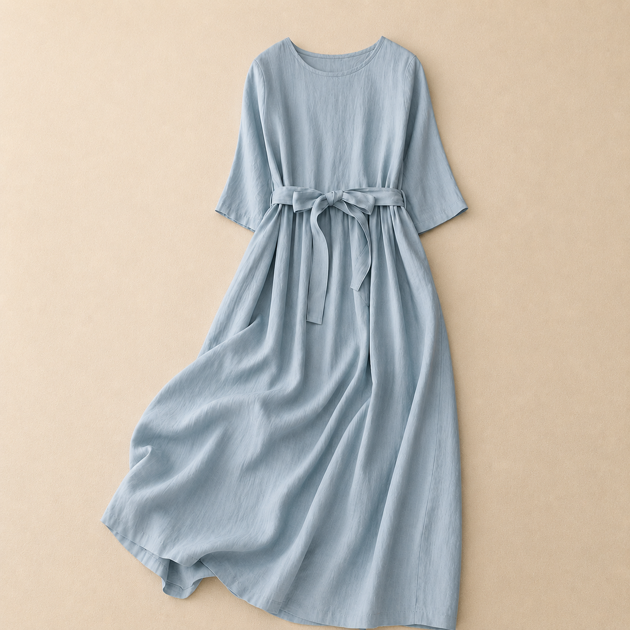 MOREAU LYON | ROBE MIDI EN COTON LIN POUR FEMMES