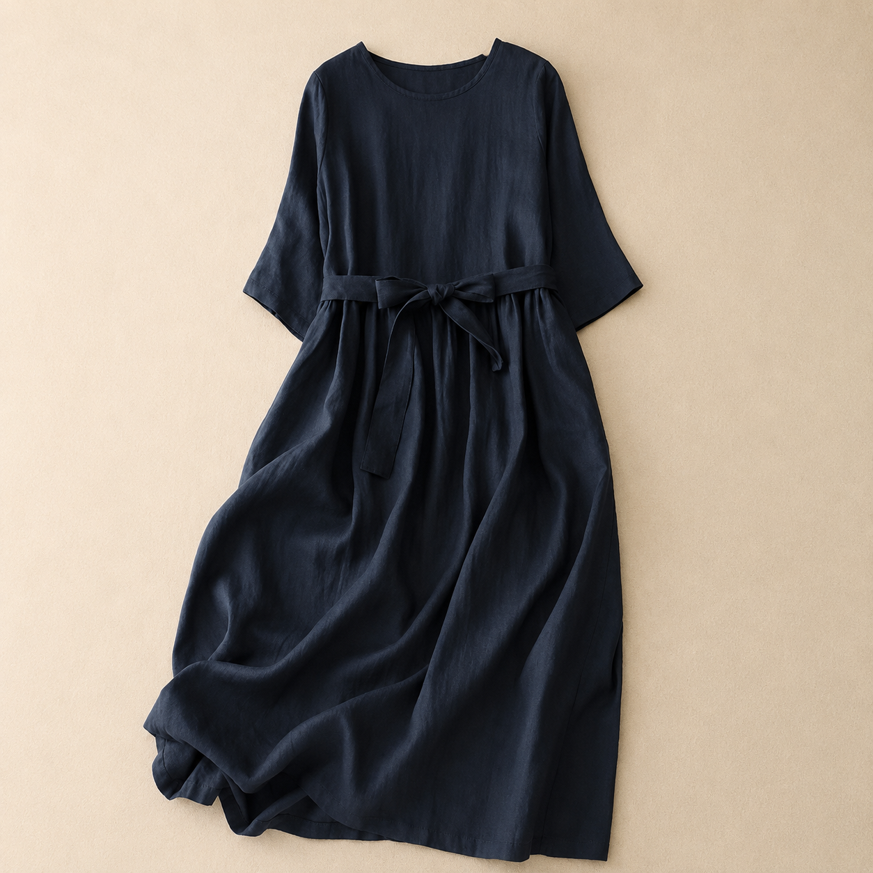MOREAU LYON | ROBE MIDI EN COTON LIN POUR FEMMES