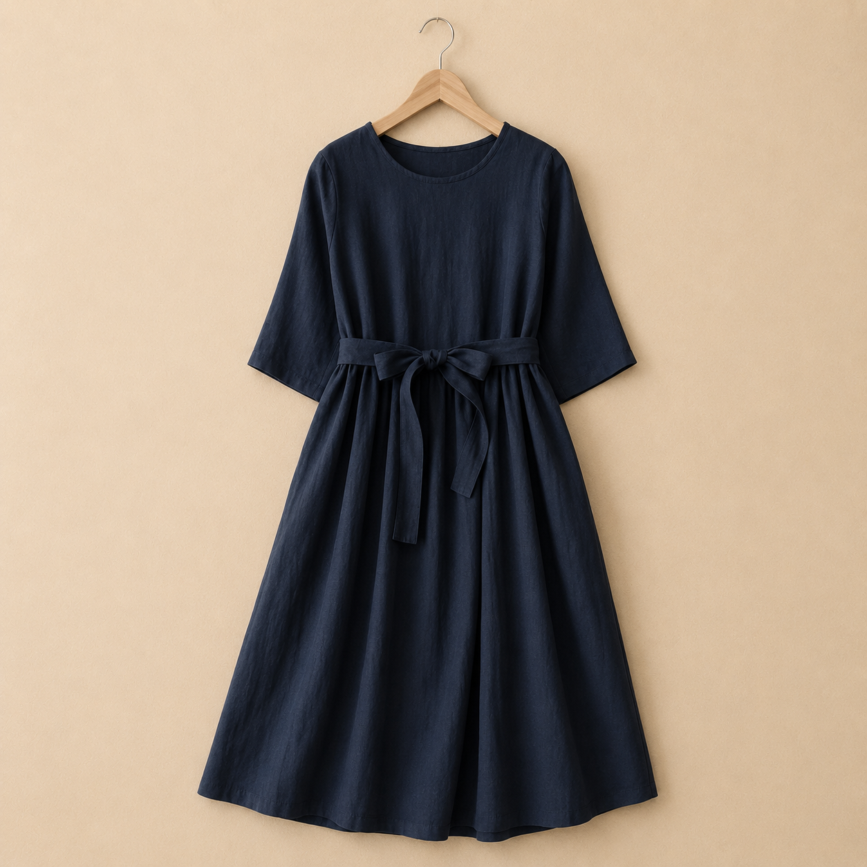MOREAU LYON | ROBE MIDI EN COTON LIN POUR FEMMES