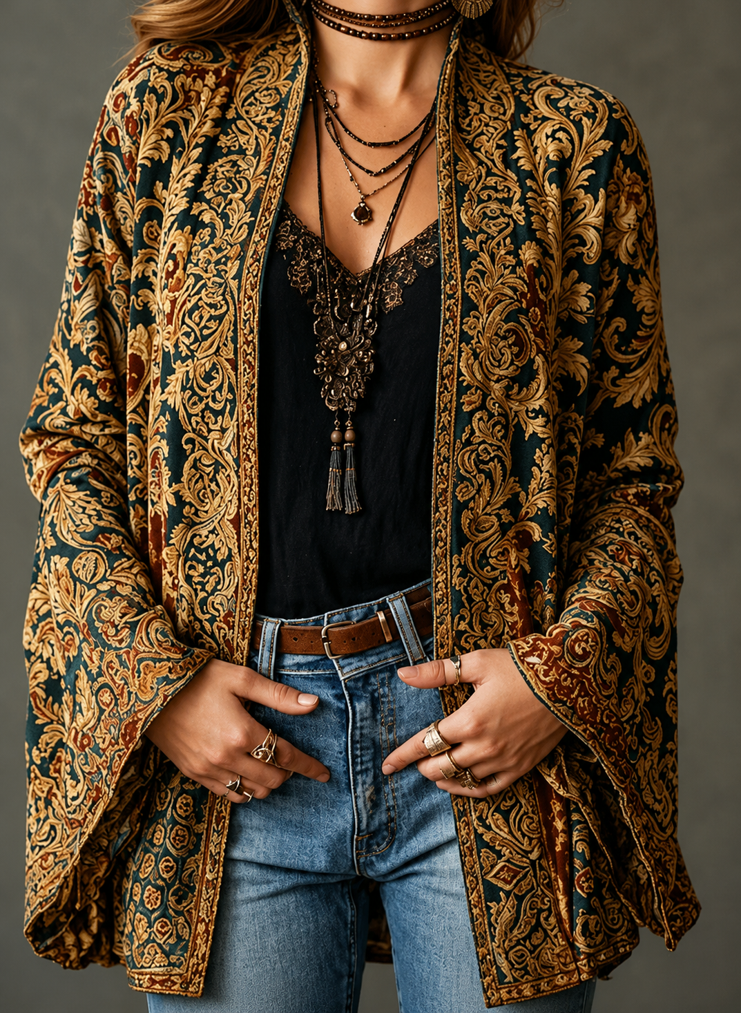 MOREAU LYON | VESTE BOHO EN VELOURS POUR FEMMES