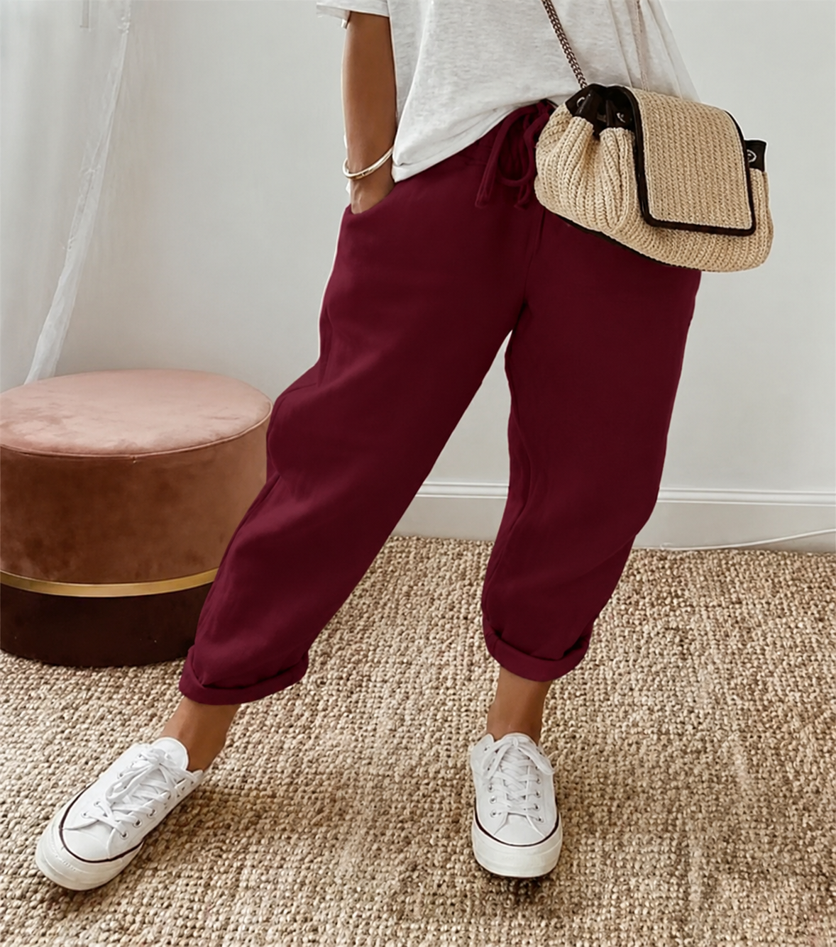 MOREAU LYON | PANTALON LIN DÉTENDU POUR FEMMES