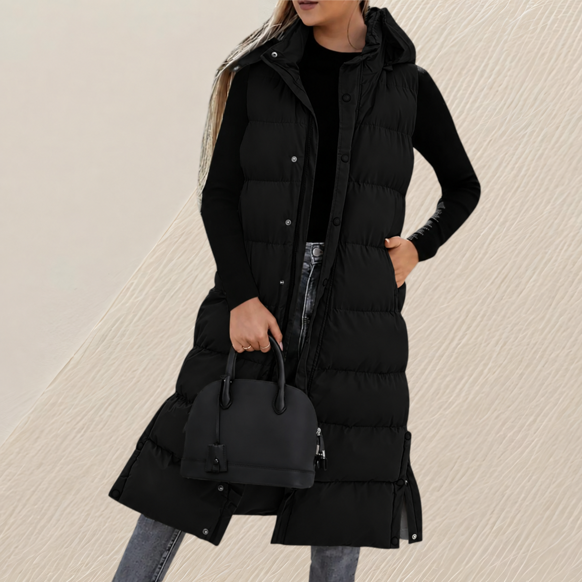 MOREAU LYON | GILET QUILTÉE LONGUE DÉTENDUE POUR FEMMES