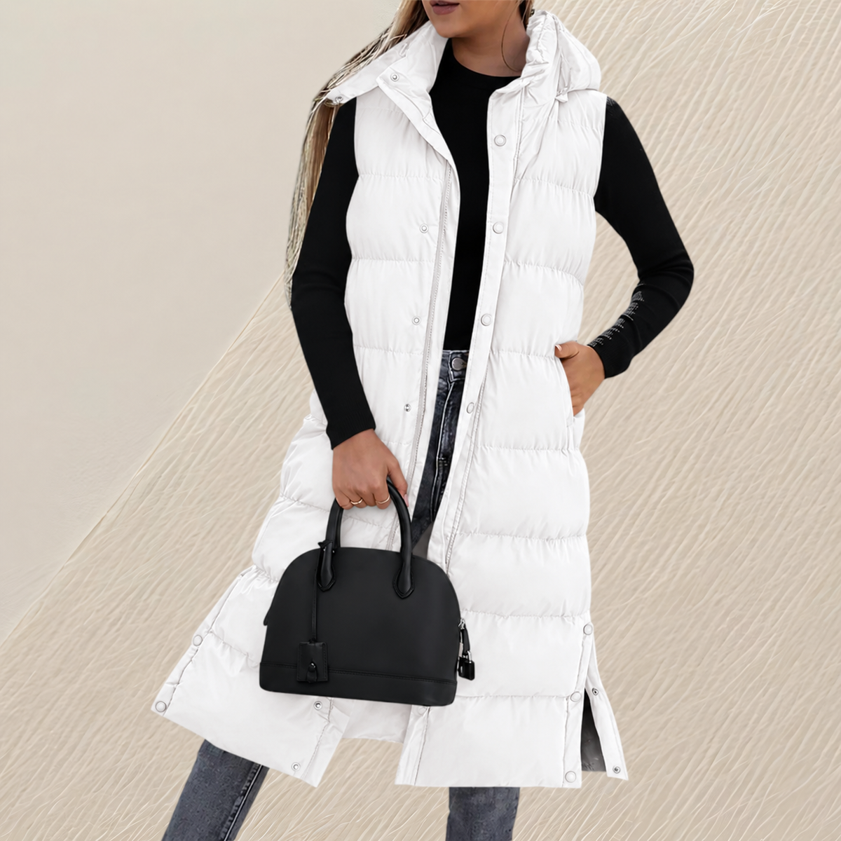 MOREAU LYON | GILET QUILTÉE LONGUE DÉTENDUE POUR FEMMES
