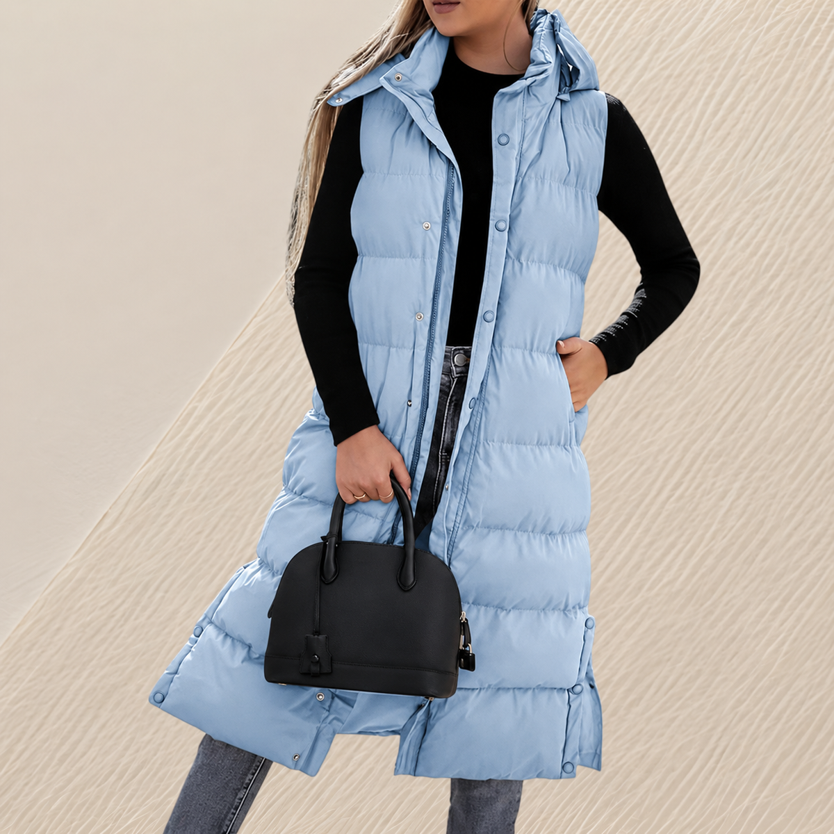 MOREAU LYON | GILET QUILTÉE LONGUE DÉTENDUE POUR FEMMES