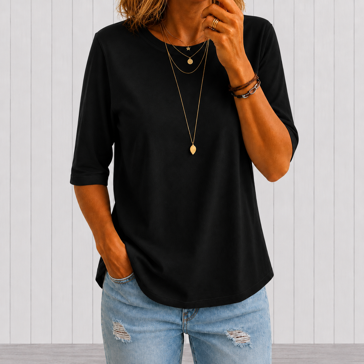 MOREAU LYON | T-SHIRT À MANCHES MI-LONGUES POUR FEMMES
