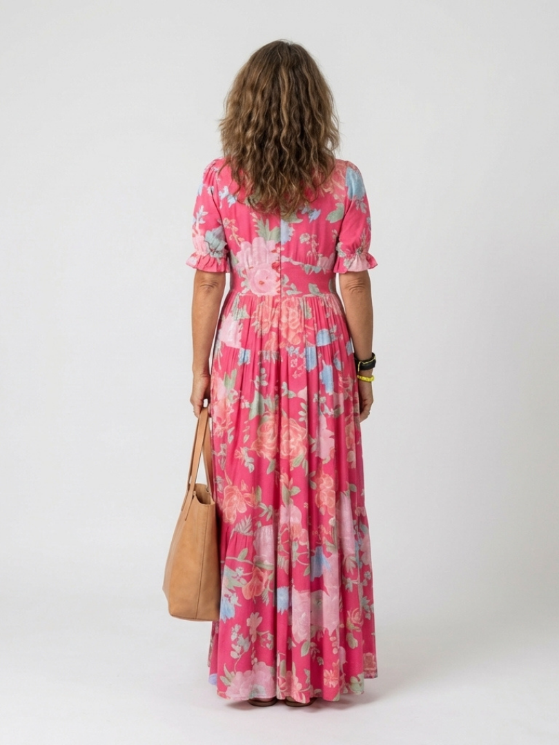 MOREAU LYON | CHIC ROBE MAXI FLORALE POUR FEMMES