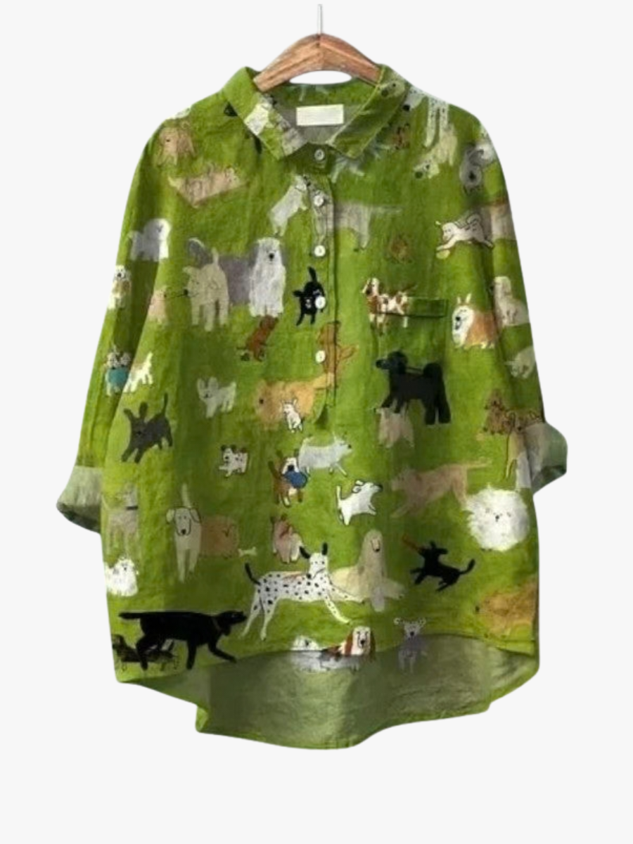 MOREAU LYON | BLOUSE IMPRIMÉ ANIMAUX POUR FEMMES