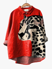 MOREAU LYON | BLOUSE IMPRIMÉ FÉLIN POUR FEMMES