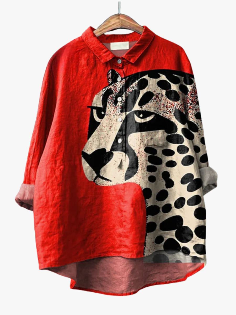 MOREAU LYON | BLOUSE IMPRIMÉ FÉLIN POUR FEMMES