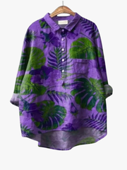 MOREAU LYON | BLOUSE FEUILLES TROPICALES POUR FEMMES