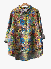 MOREAU LYON | BLOUSE FLEURS COLORÉES POUR FEMMES
