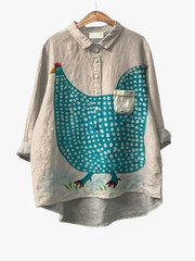 MOREAU LYON | BLOUSE POULE ARTISTIQUE POUR FEMMES