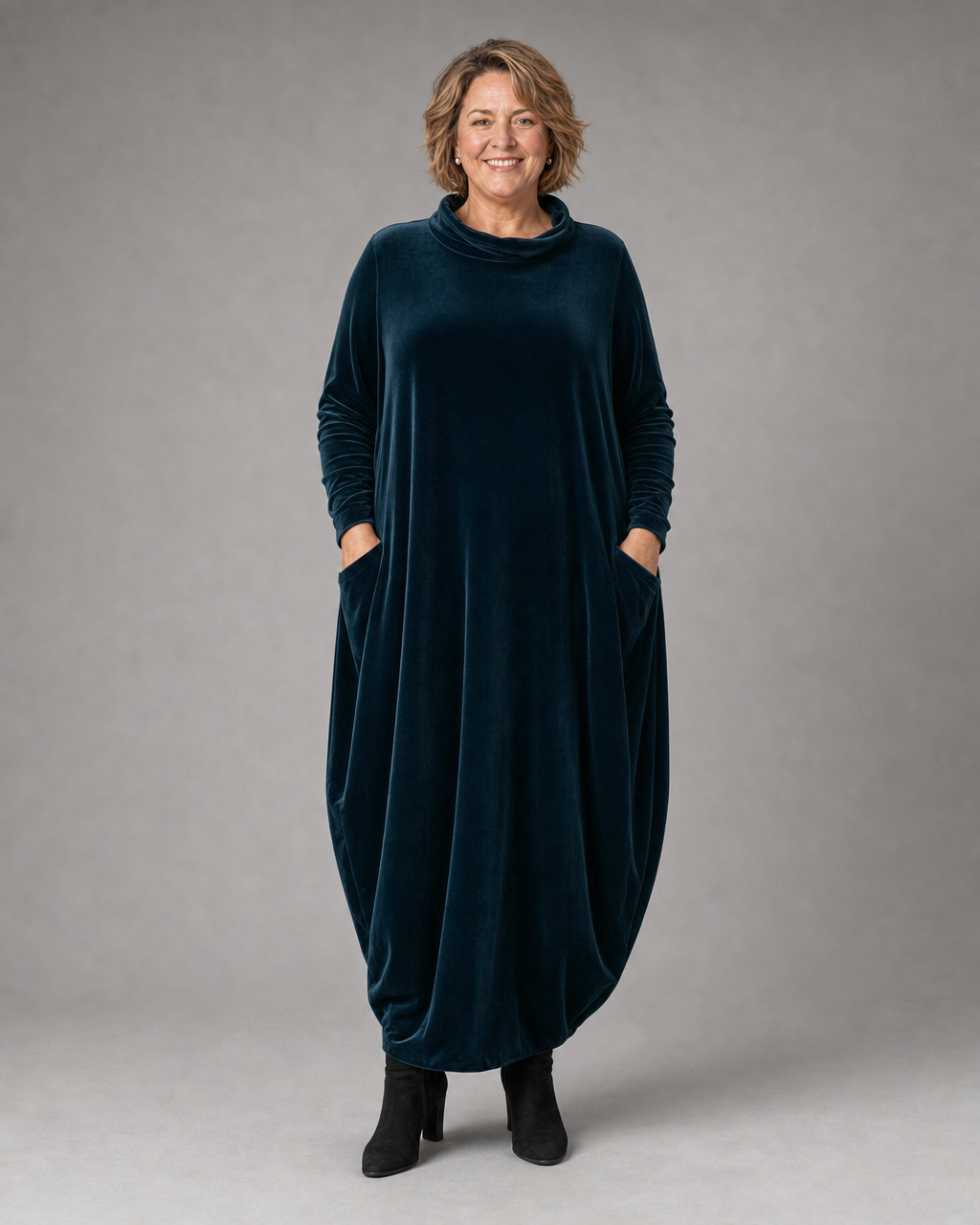 MOREAU LYON | ROBE MAXI EN VELOURS DRAPÉE POUR FEMMES