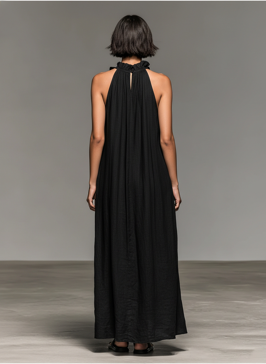 MOREAU LYON | ROBE MAXI VOLANTÉE POUR FEMMES