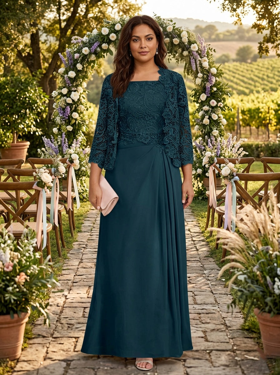 MOREAU LYON | ROBE DEUX PIÈCES EN CHIFFON A-LINE POUR FEMMES