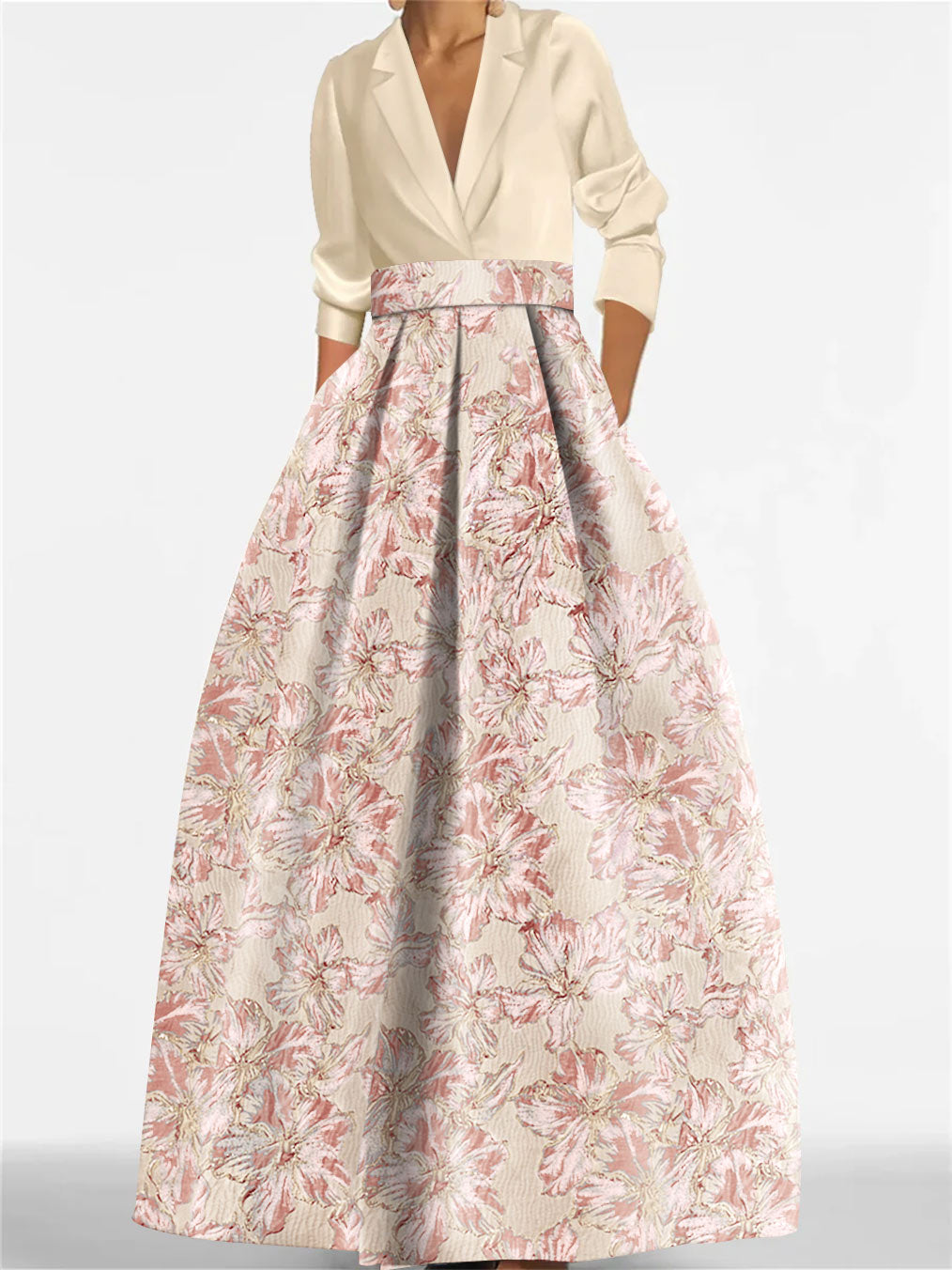 MOREAU LYON | ÉLÉGANTE ROBE MAXI FLORALE POUR FEMMES
