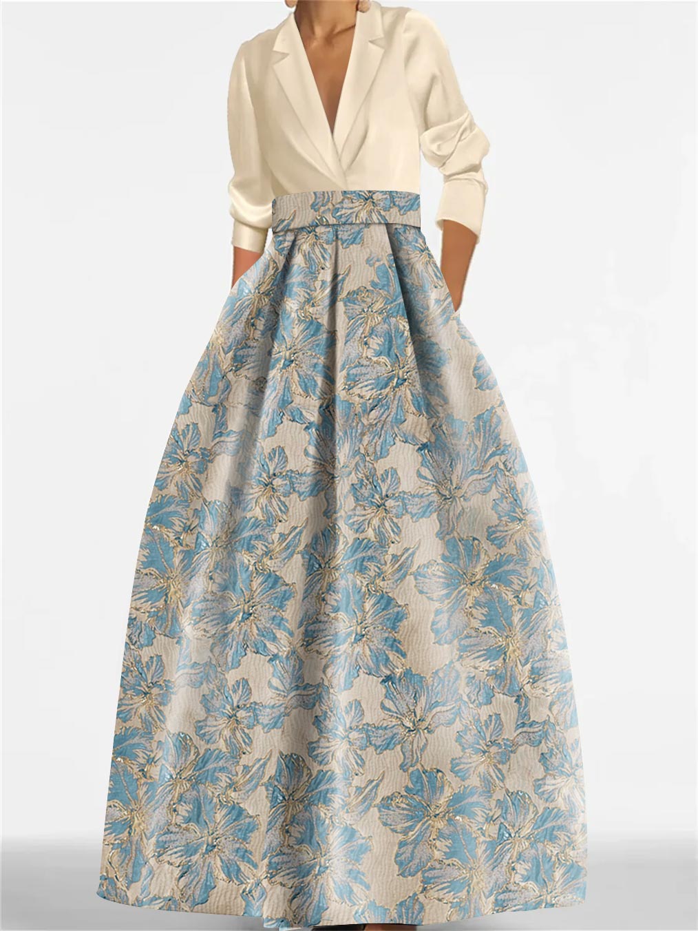 MOREAU LYON | ÉLÉGANTE ROBE MAXI FLORALE POUR FEMMES