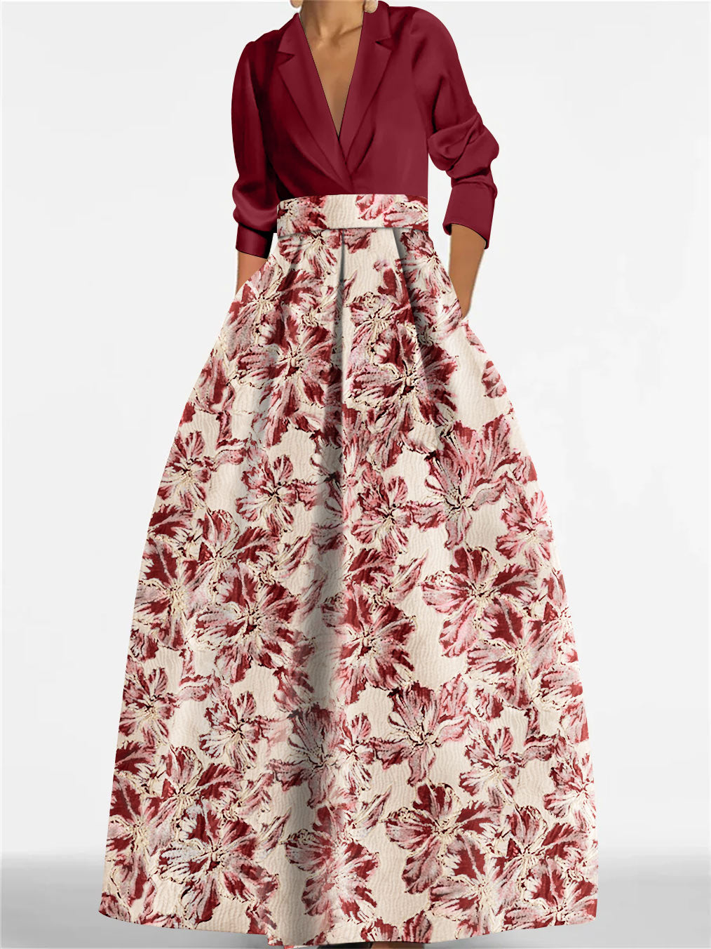 MOREAU LYON | ÉLÉGANTE ROBE MAXI FLORALE POUR FEMMES