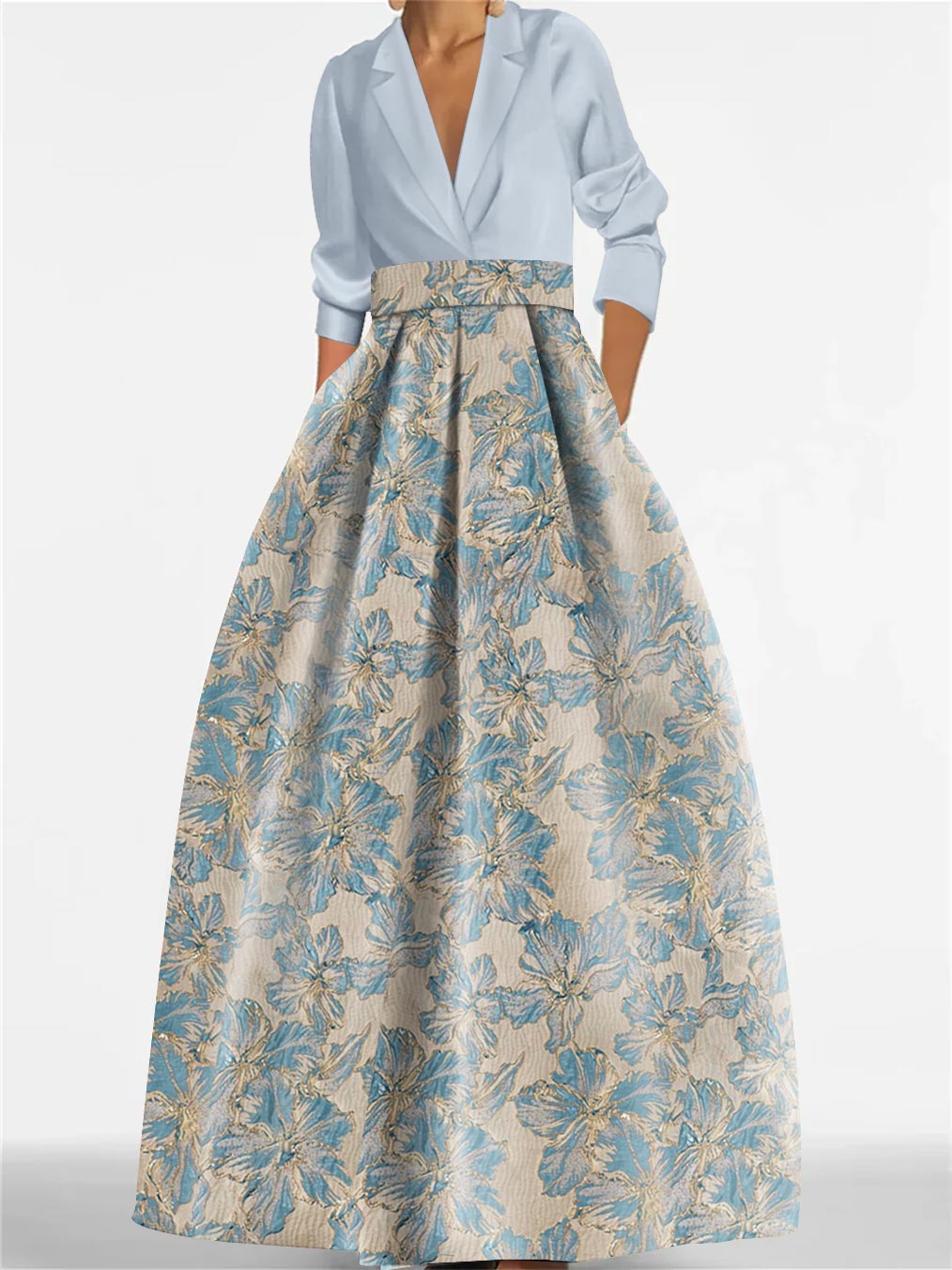 MOREAU LYON | ÉLÉGANTE ROBE MAXI FLORALE POUR FEMMES