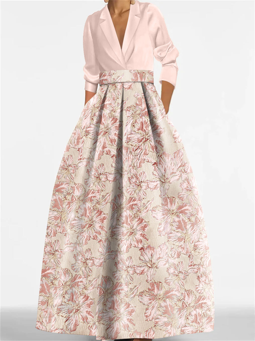 MOREAU LYON | ÉLÉGANTE ROBE MAXI FLORALE POUR FEMMES