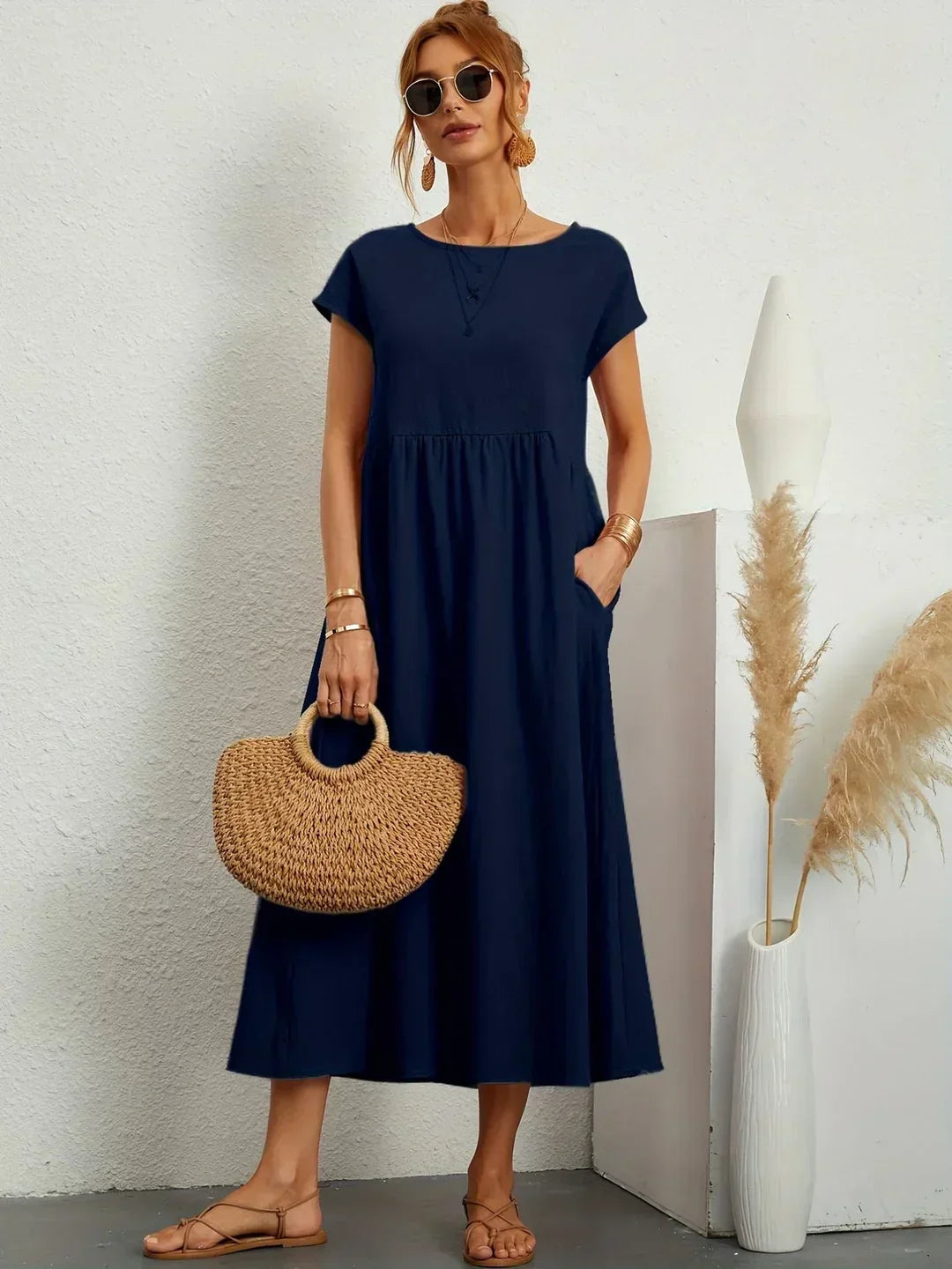 MOREAU LYON | ROBE MIDI PLISSEE POUR FEMMES