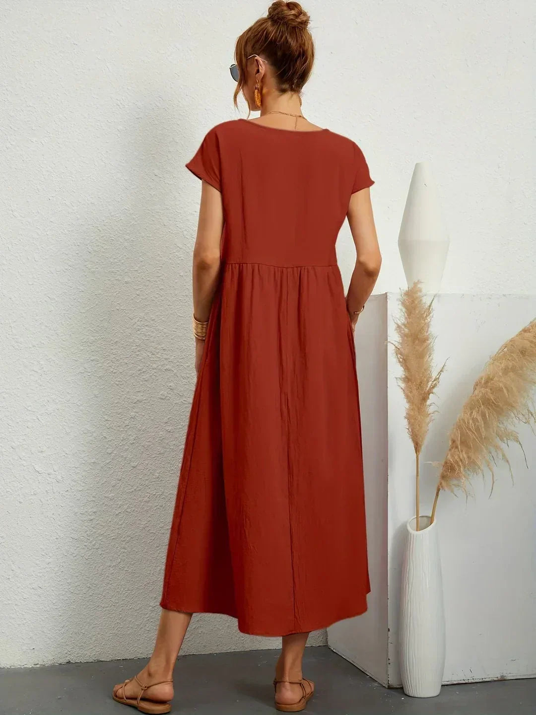MOREAU LYON | ROBE MIDI PLISSEE POUR FEMMES
