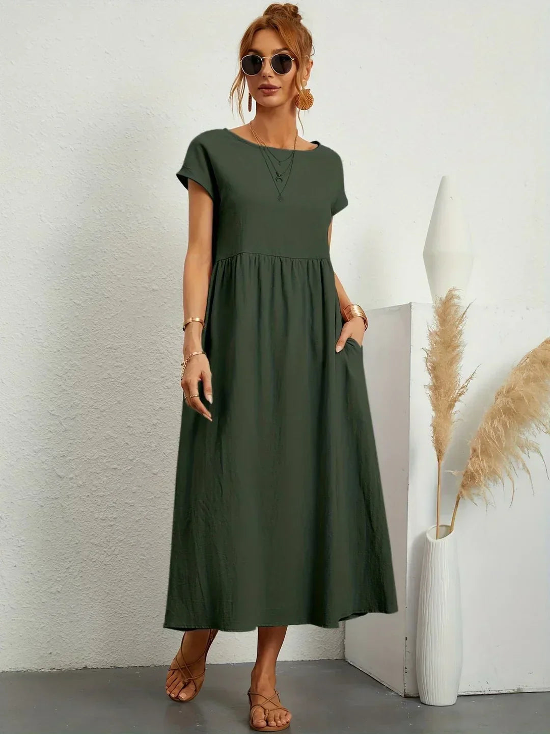 MOREAU LYON | ROBE MIDI PLISSEE POUR FEMMES