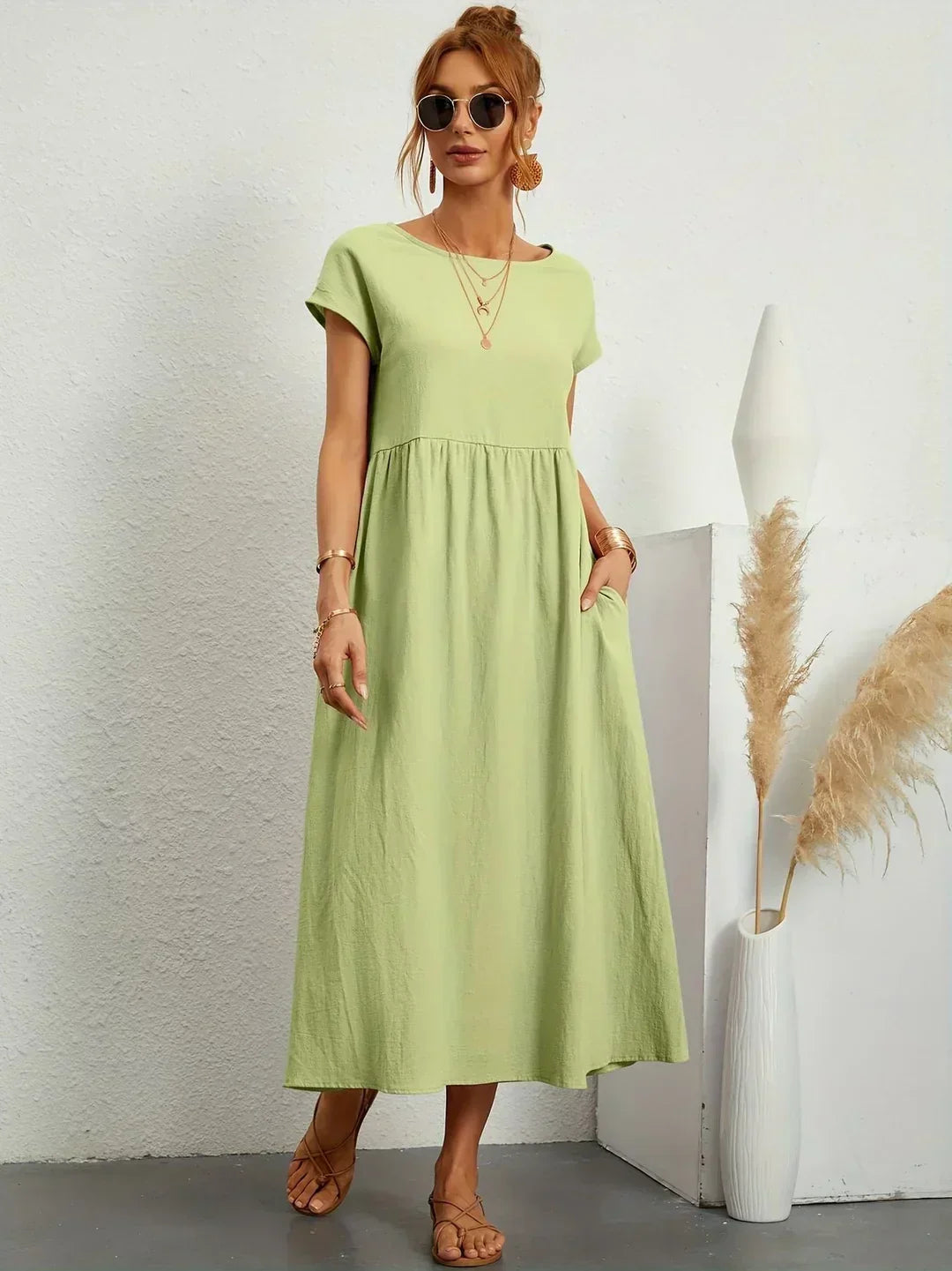 MOREAU LYON | ROBE MIDI PLISSEE POUR FEMMES