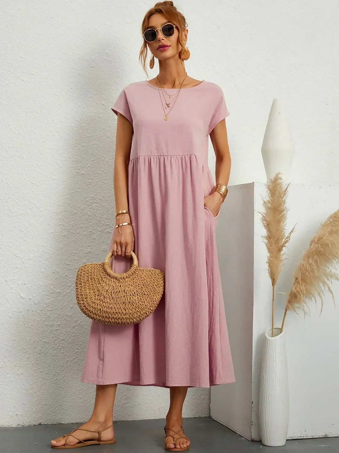 MOREAU LYON | ROBE MIDI PLISSEE POUR FEMMES