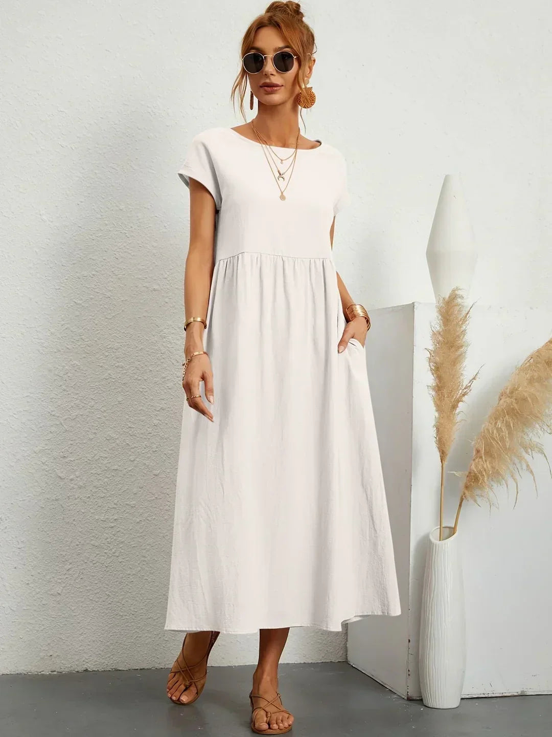 MOREAU LYON | ROBE MIDI PLISSEE POUR FEMMES