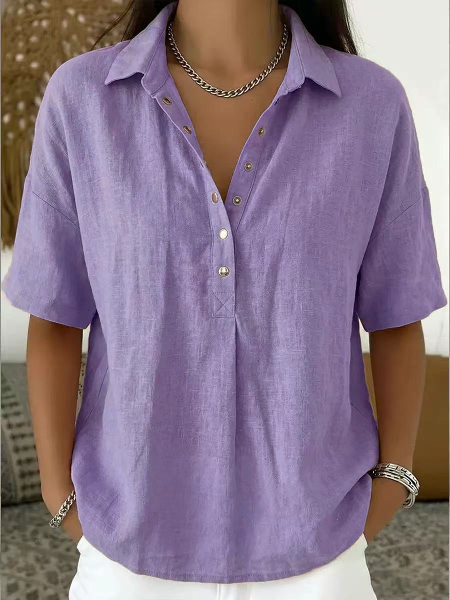 MOREAU LYON | CHIC BLOUSE COL V POUR FEMMES