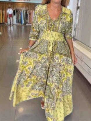 MOREAU LYON | MAXI ROBE IMPRIMÉE POUR FEMMES